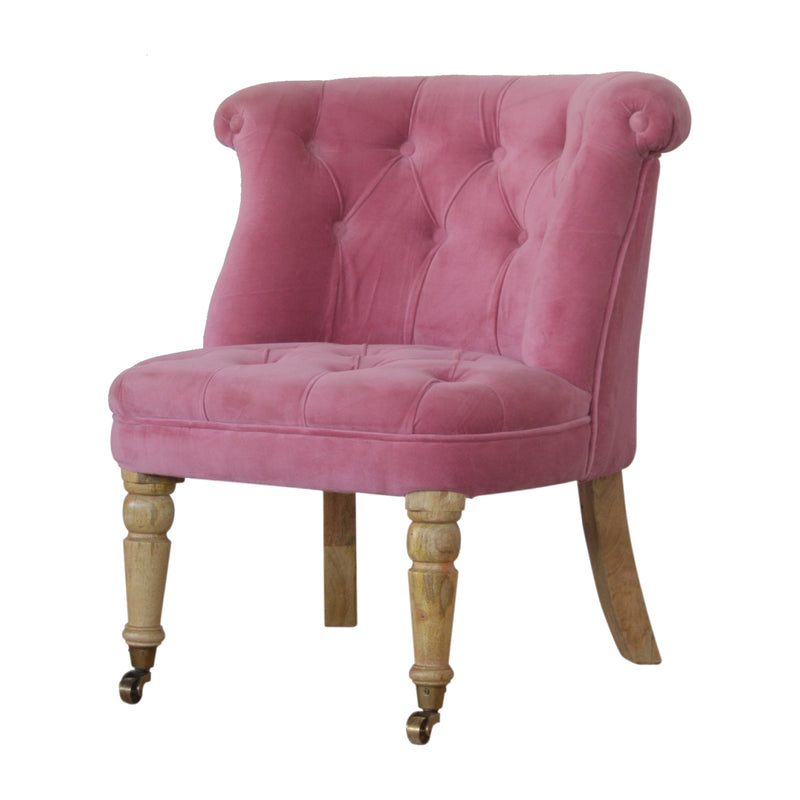 Velvet Accent Chair - Rose Pink