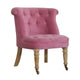Velvet Accent Chair - Rose Pink