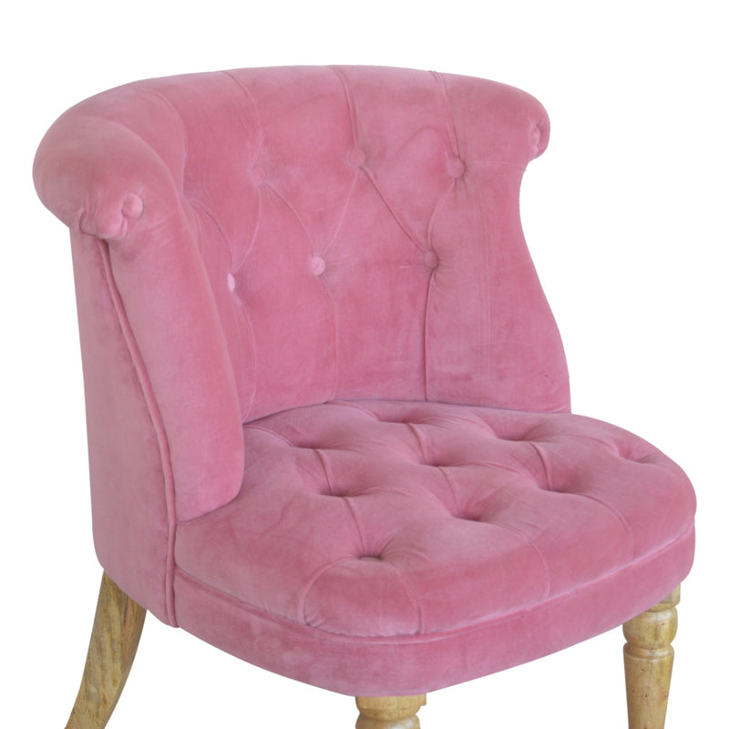 Velvet Accent Chair - Rose Pink