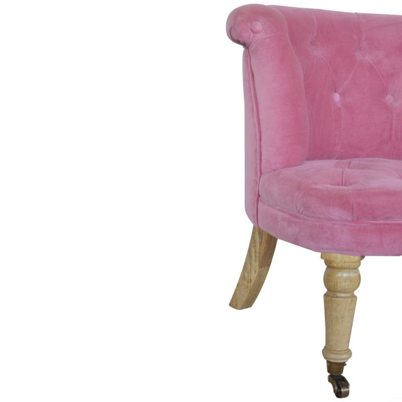 Velvet Accent Chair - Rose Pink