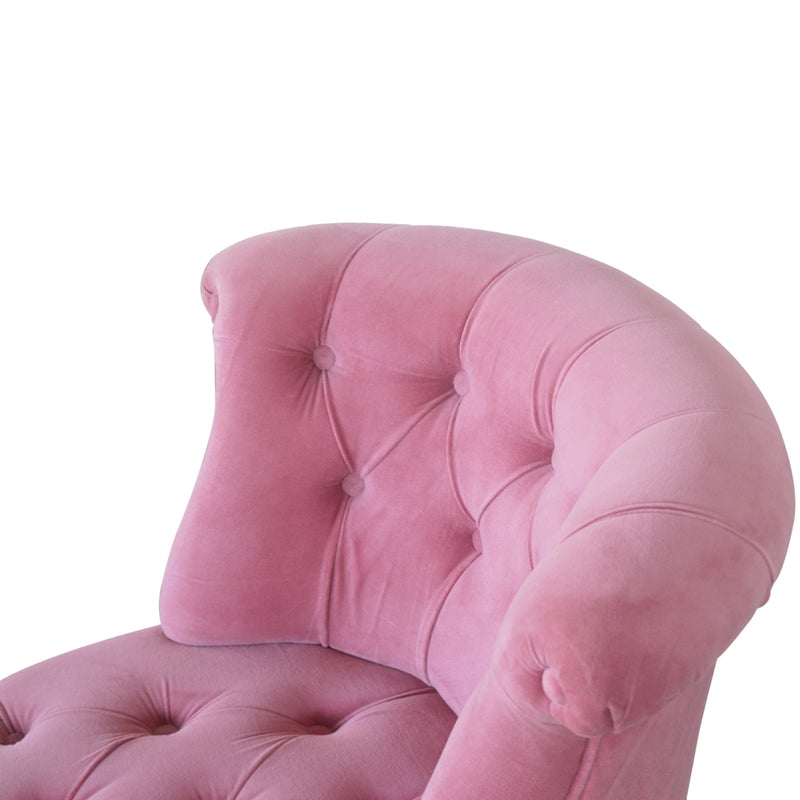 Velvet Accent Chair - Rose Pink
