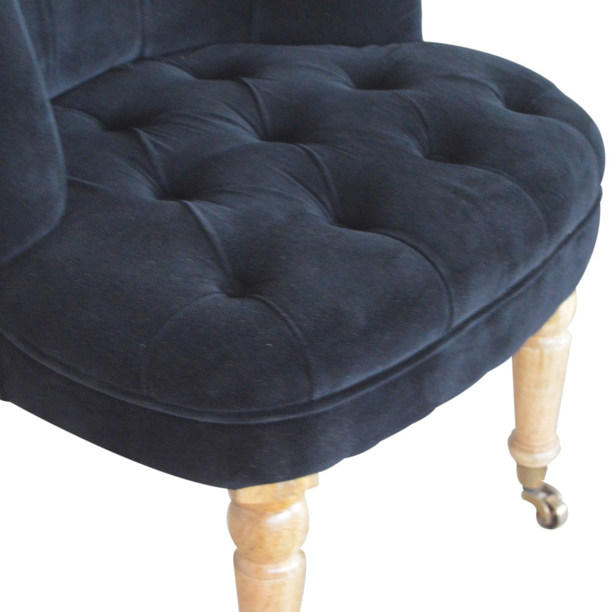 Velvet Accent Chair - Jet Black