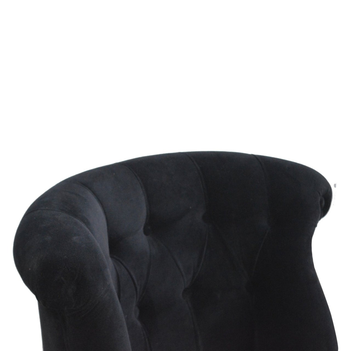 Velvet Accent Chair - Jet Black