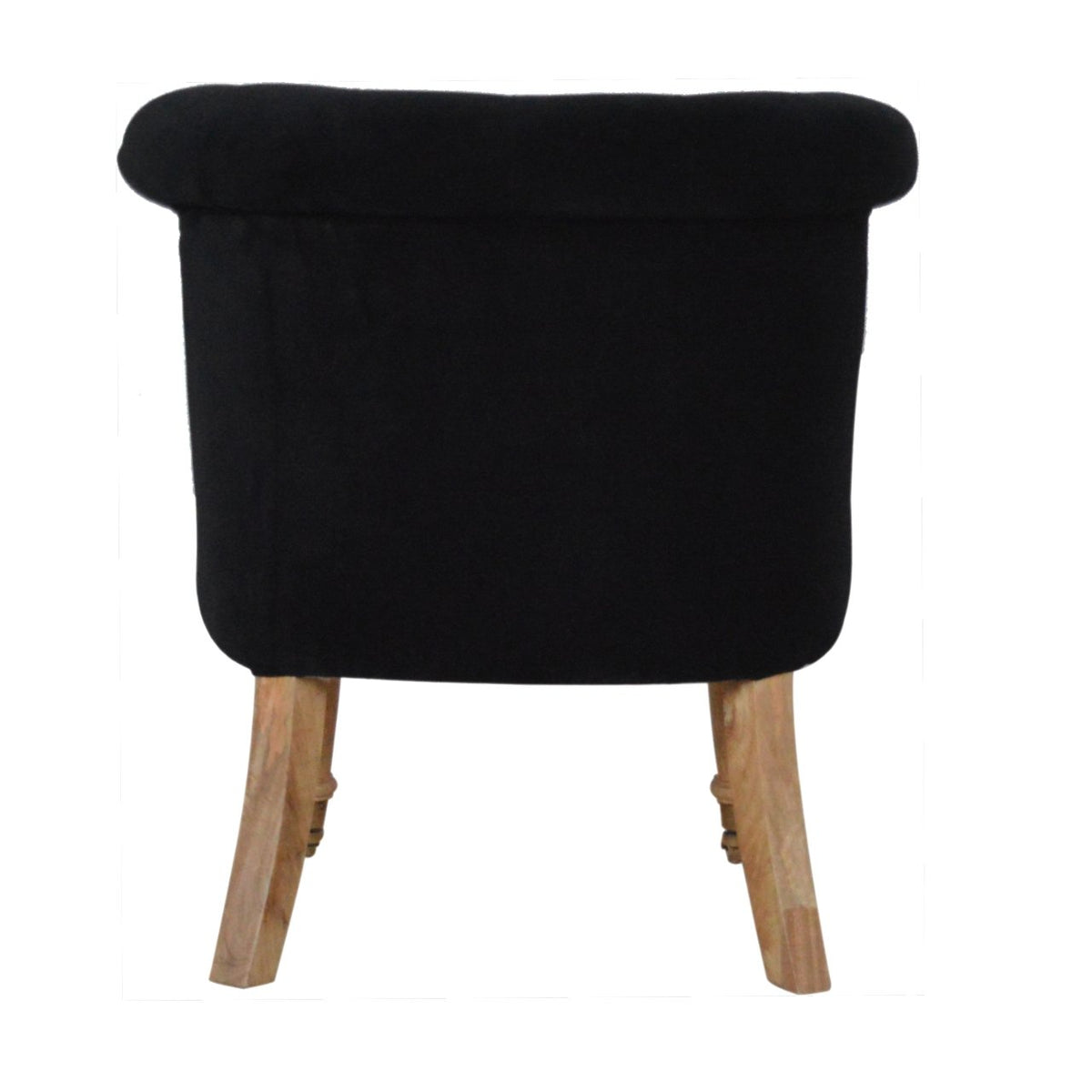 Velvet Accent Chair - Jet Black