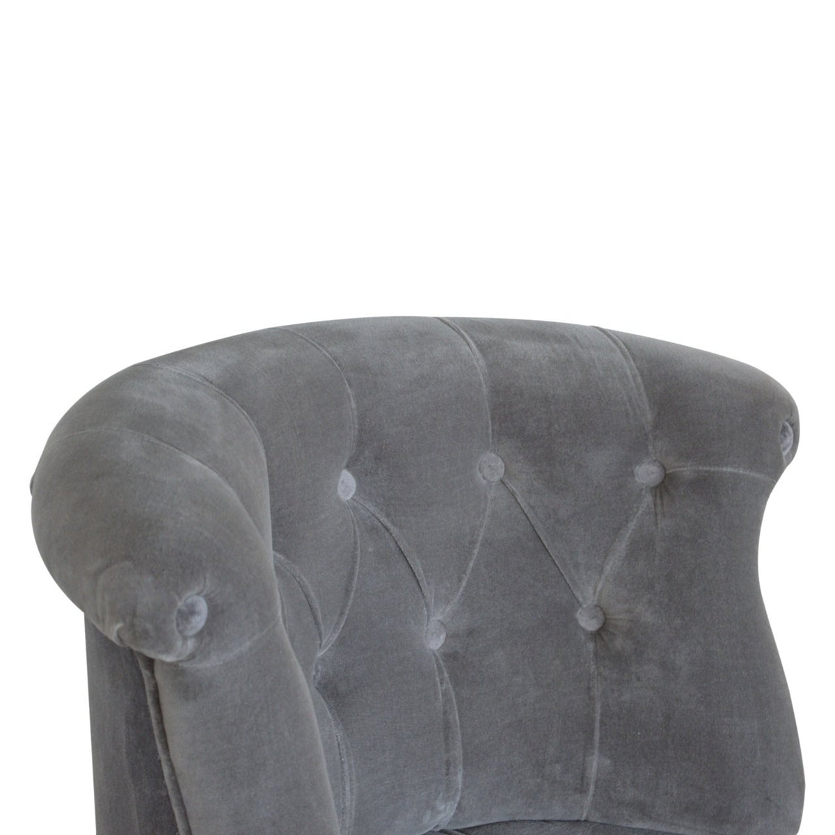 Velvet Accent Chair - Silver Grey