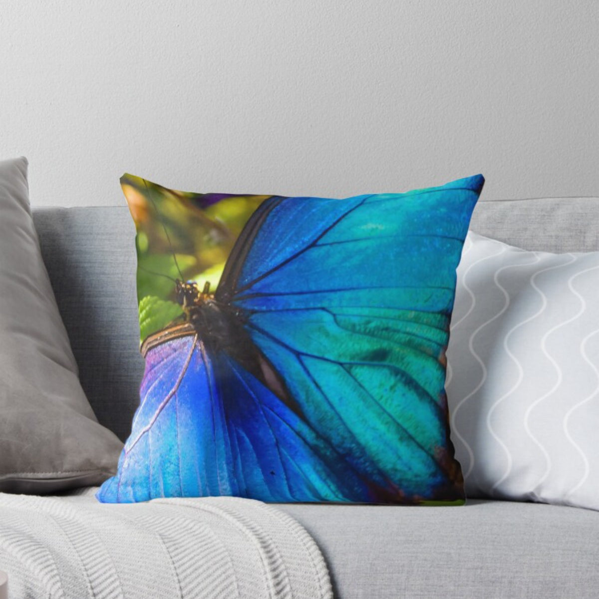 Vibrant Butterfly Cushion