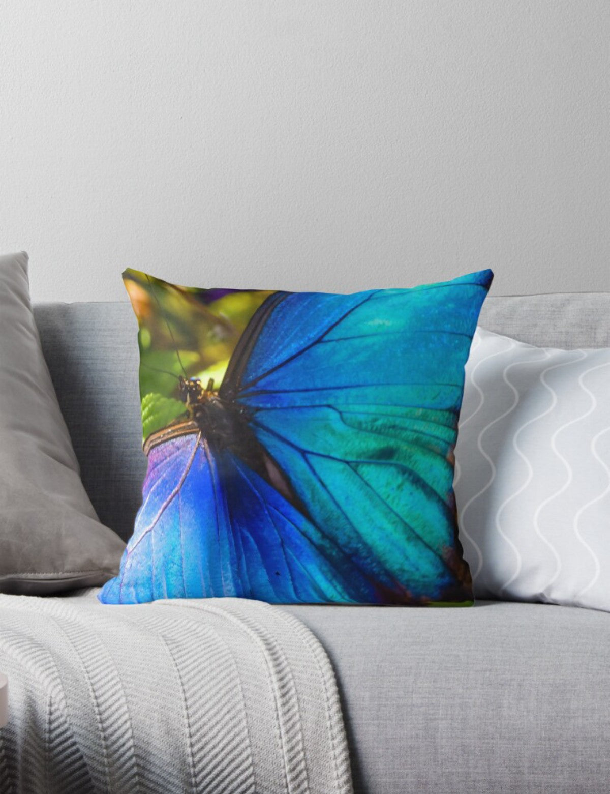 Vibrant Butterfly Cushion