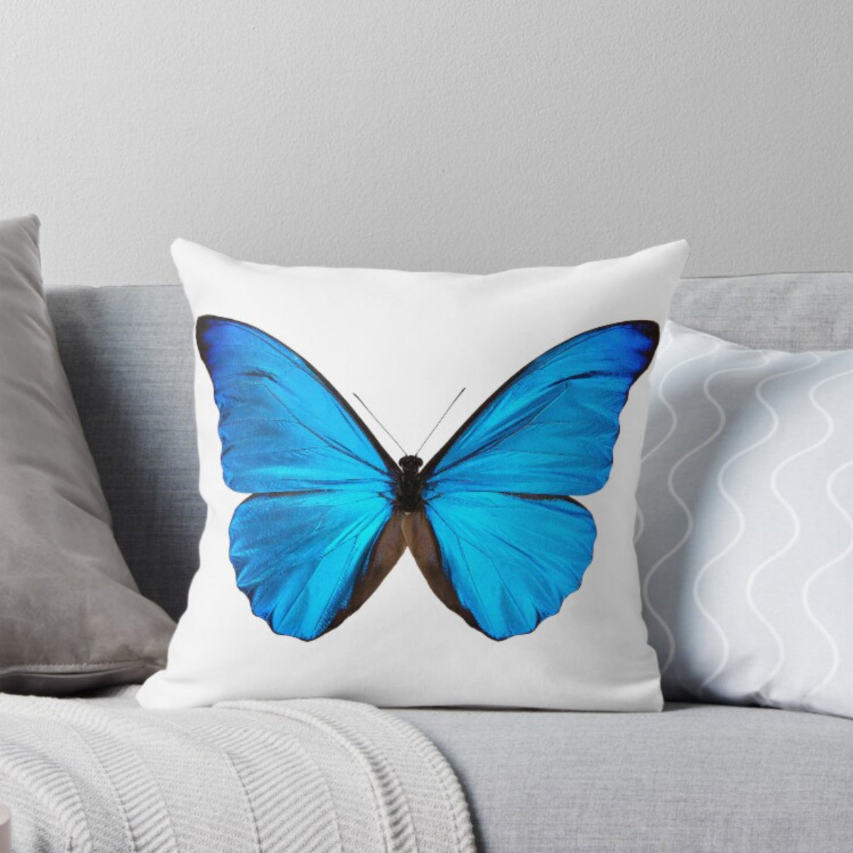 Iridescent Butterfly Cushion