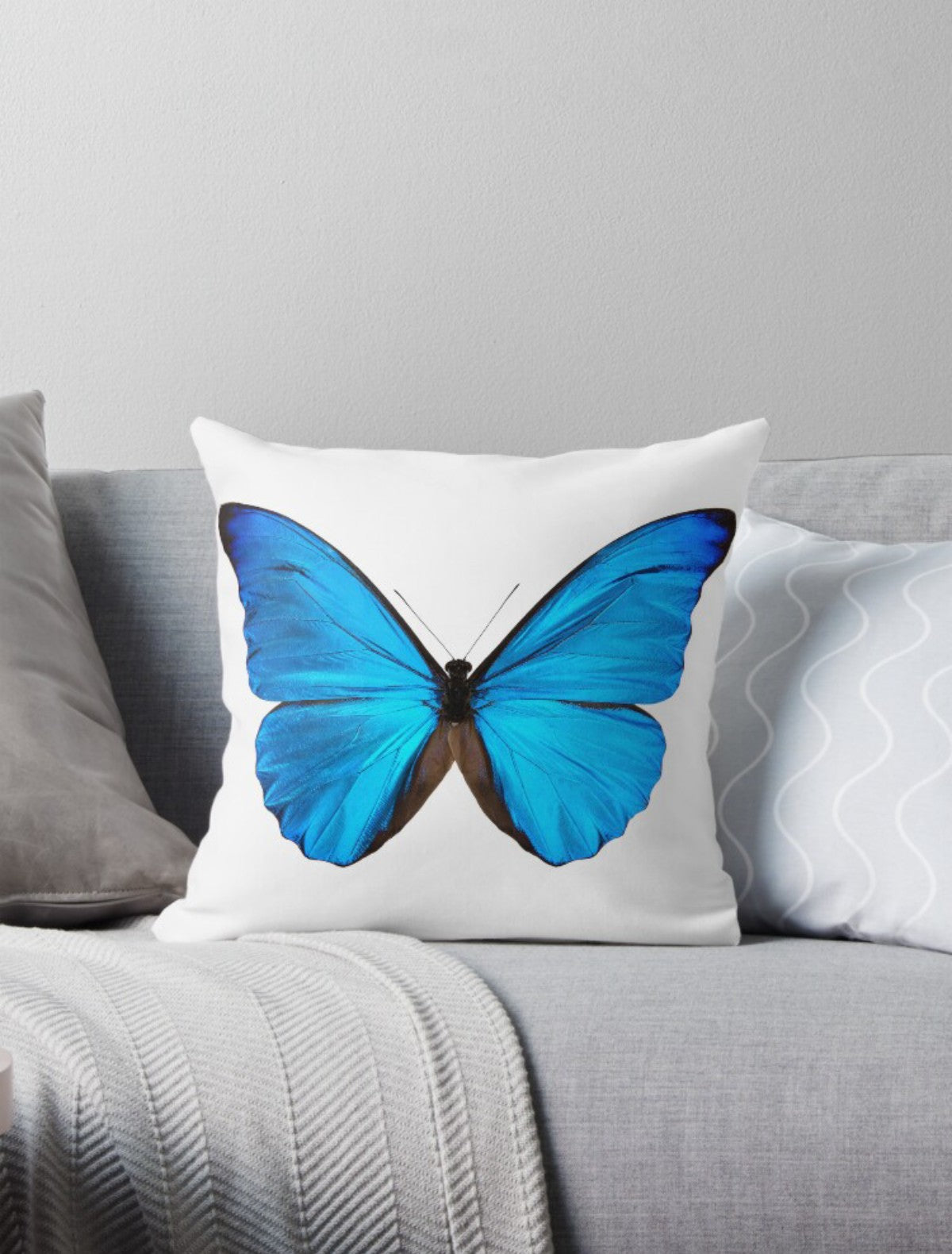 Iridescent Butterfly Cushion