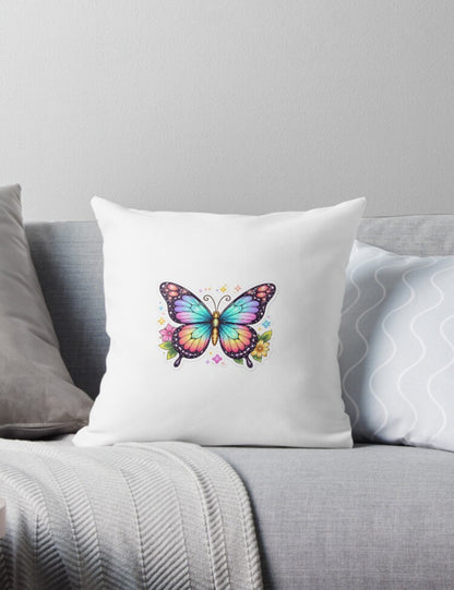 Little Rainbow Butterfly Cushion